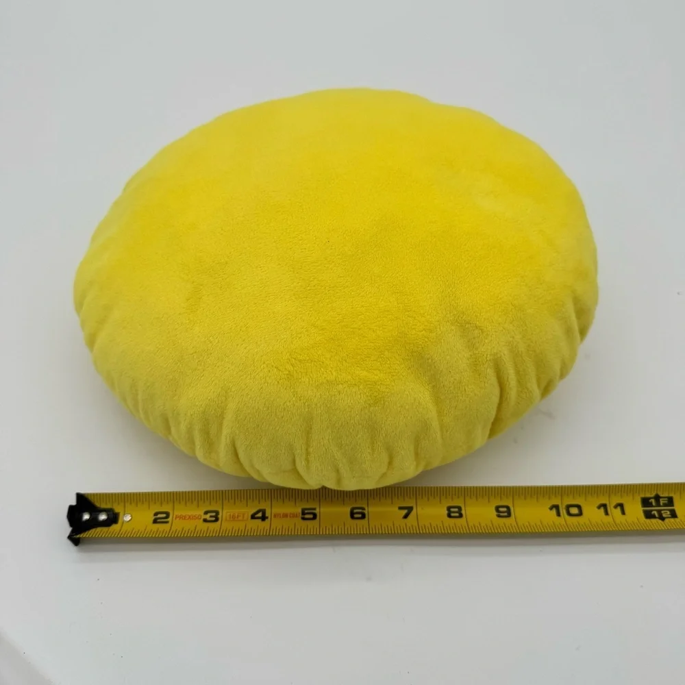 SMILEY FACE Emoticon EMOJI Sunglasses Yellow Round Pillow Size: 10